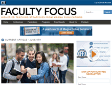 Tablet Screenshot of facultyfocus.com